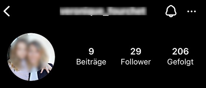 Fake Profil einer Betrügerin.