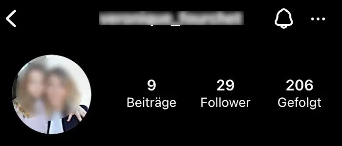 Fake Profil einer Betrügerin.