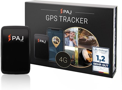PAJ GPS ALLROUND Finder 4G GPS Tracker etwa 20 Tage Akkulaufzeit (bis zu 40 Tage im Standby Modus) Live-Ortung Peilsender für Auto, Personen