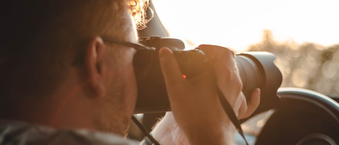 Privatdetektiv bei einer Observation