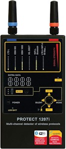 SpyShop Protect 1207i - Leistungsfähiger Wanzendetektor - abhörgerät aufspüren/GSM, CDMA, 3G, DECT, Bluetooth, WLAN und WiMax